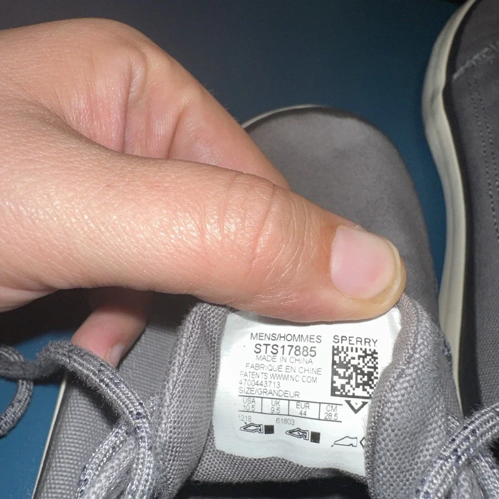 Men's SPERRY TOP‎ SIDERS Gray Boat Shoes 10.5
